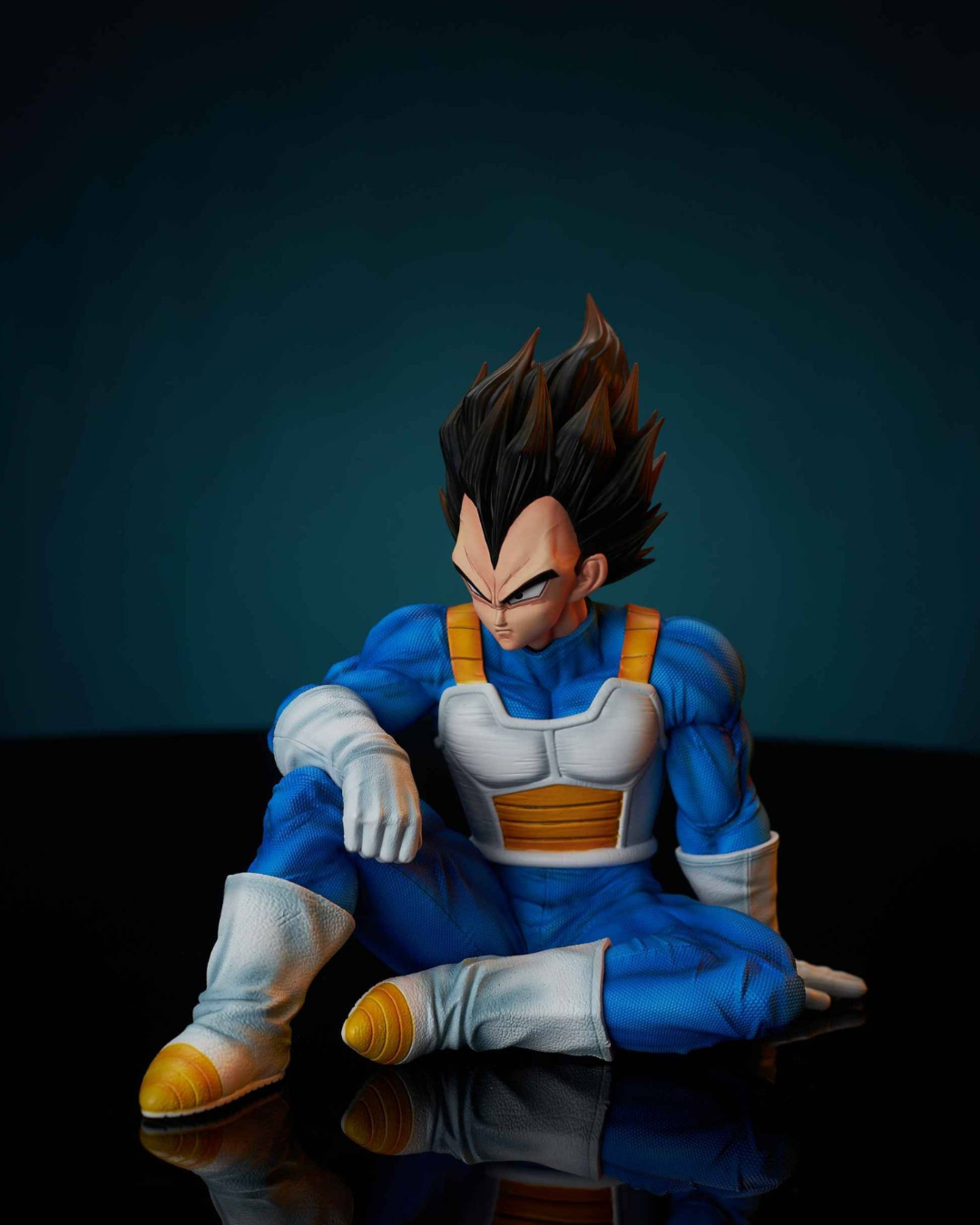 Anime DBZ Vegeta Super Saiyan Sitting Action Figure Height- 16cm Authentic Design, Highly Detailed-Exact Replica of Image